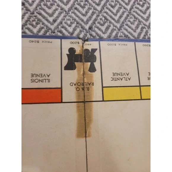 Vintage 1935 Blue Monopoly Board Game 99% Complete